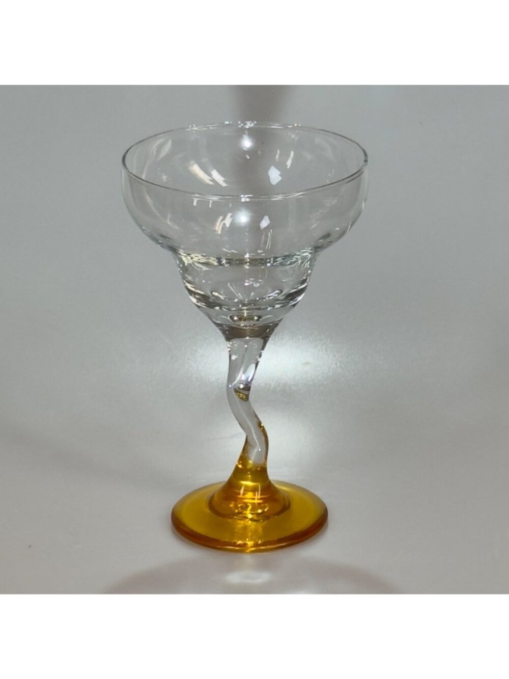 PartyLite Handmade Casa Glass Pitcher & Margarita Glass Set With Colorful Bases - Picture 15 of 16
